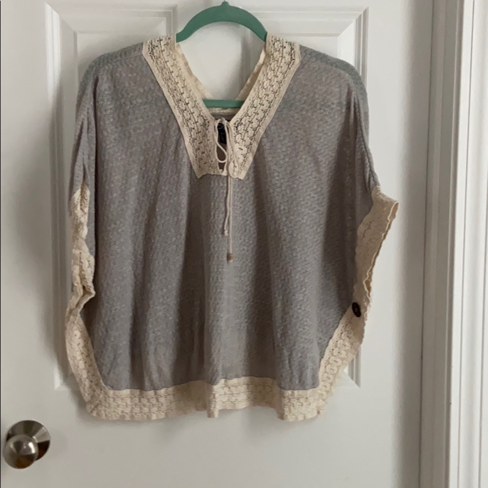 Silver brand semi sheer tunic